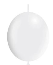 6in Metálico BLANCO - DECOLINK - GLOBOS Bolsa de 100