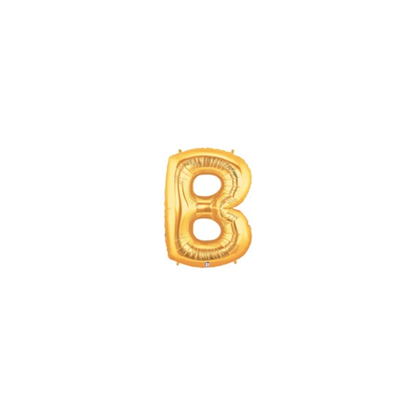 7in GOLD Letter B Megaloon Jr. bag of 5