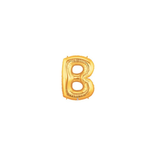 7in GOLD Letter B Megaloon Jr. bag of 5