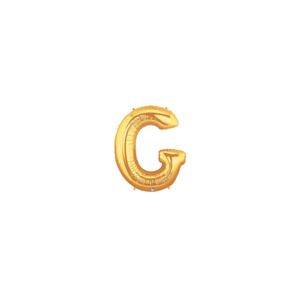 7in GOLD Letter G Megaloon Jr. bag of 5