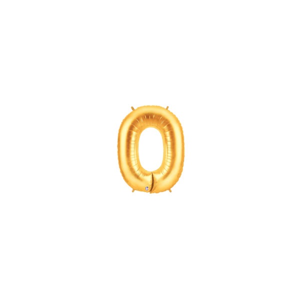 7in GOLD Letter O Megaloon Jr. bag of 5