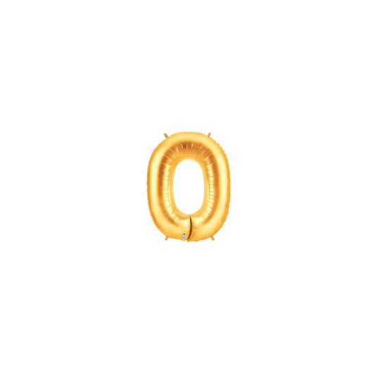 7in GOLD Letter O Megaloon Jr. bag of 5