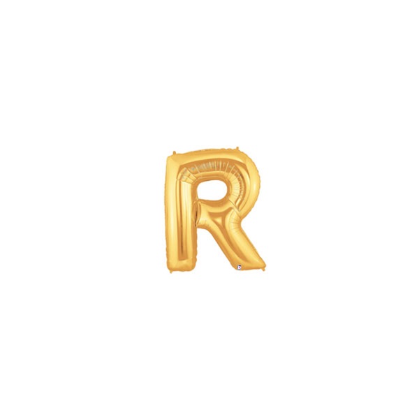 7in GOLD Letter R Megaloon Jr. bag of 5