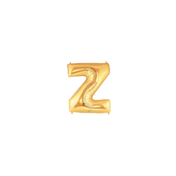 7in GOLD Letter Z Megaloon Jr. bag of 5