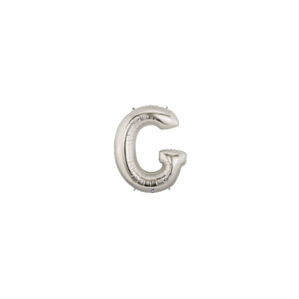 7in SILVER Letter G Megaloon Jr. bag of 5