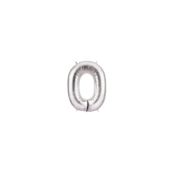 7in SILVER Letter O Megaloon Jr. bag of 5