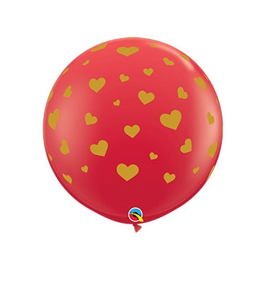 3 foot Random HEARTS on Red are perfect for weddings, showers & anniversaries.