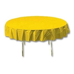 Table Cover 84in Round HARVEST YELLOW