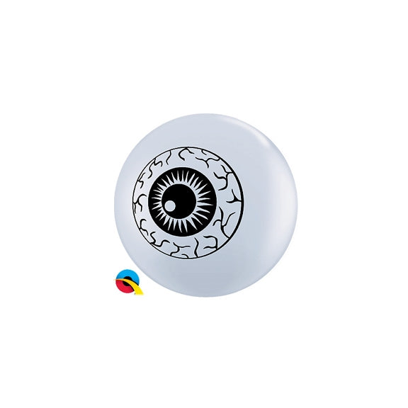 Qualatex Eyeball Top Print BLANCO de 5 pulgadas, bolsa de 100