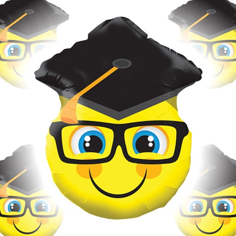 Smiley Grad with Cap Balloon