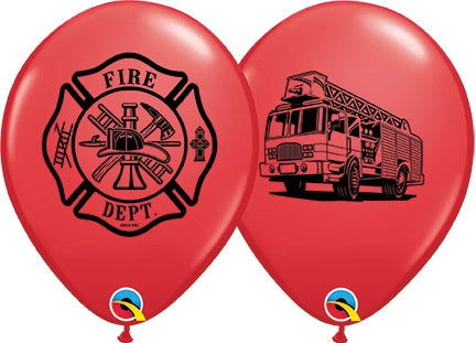 Fire Dept. Latex Balloons