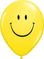 11 inch Qualatex Smiley Face YELLOW