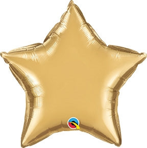 Qualatex Chrome Gold Star Foil Balloon