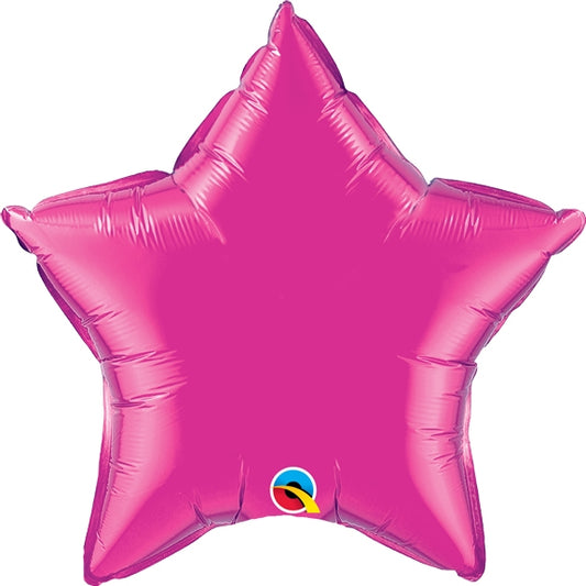 Lámina Star Qualatex de 20.0 in, color magenta, paquete de 10