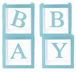 Clear BABY Box with BLUE Letters