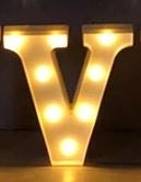 8 inch Party Marquee Letter V