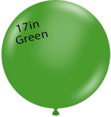 Globos TufTex redondos VERDES de 17 pulgadas, bolsa de 50