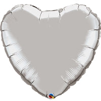 Lámina Heart Qualatex PLATA de 36 pulgadas, paquete de 5