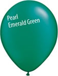 Qualatex PERLA VERDE ESMERALDA de 11 pulgadas, bolsa de 100