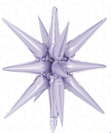 22 pulgadas LILAC Starburst - Globo de aluminio - IRP - Un punto de inflación