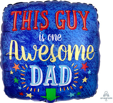 Awesome Dad - Globo cuadrado de aluminio de 18.0 in, paquete de 10