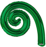 Espiral Kurly de 14.0 in, color verde, paquete de 10