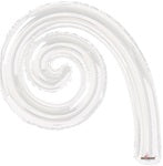 Espiral Kurly de 14.0 in, color blanco, paquete de 10