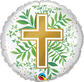 Paquete Golden Cross & Greenery de 18 pulgadas