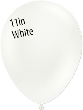 Globos TufTex redondos BLANCOS de 11 pulgadas, bolsa de 100