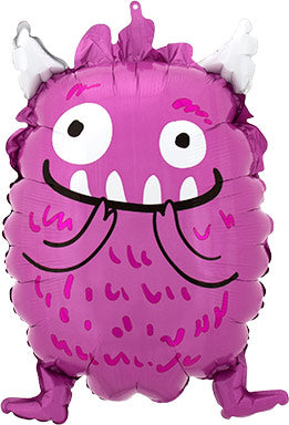 Paquete de globos de aluminio con forma de Happy Little Monster Junior de 21 pulgadas