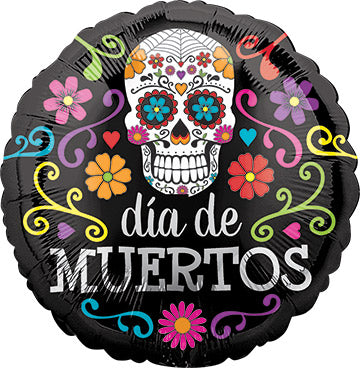 18 pulgadas colorido Día de Muertos, paquete de 10