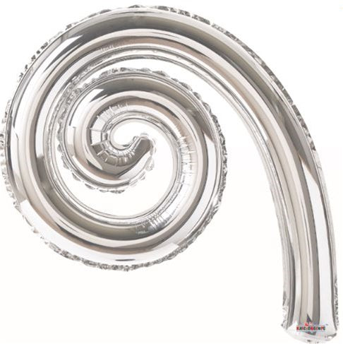 Espiral Kurly PLATA de 14 pulgadas, paquete de 10