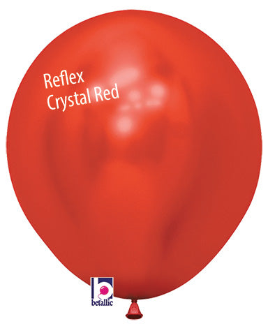 Globo de látex Sempertex REFLEX CRYSTAL RED de 18 pulgadas, bolsa de 15