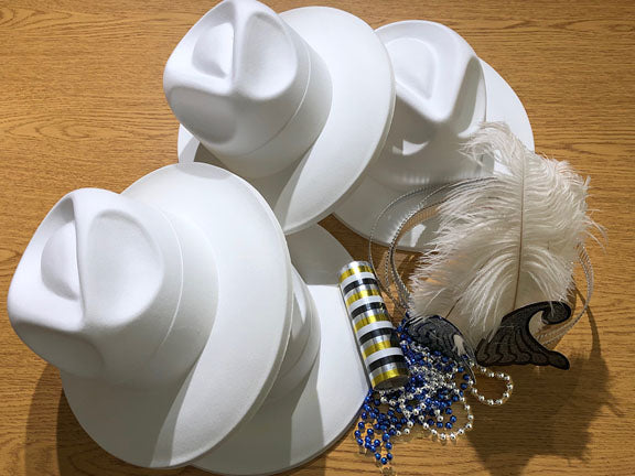 New Year's Dinner Party For 8 White Fedora - KIT