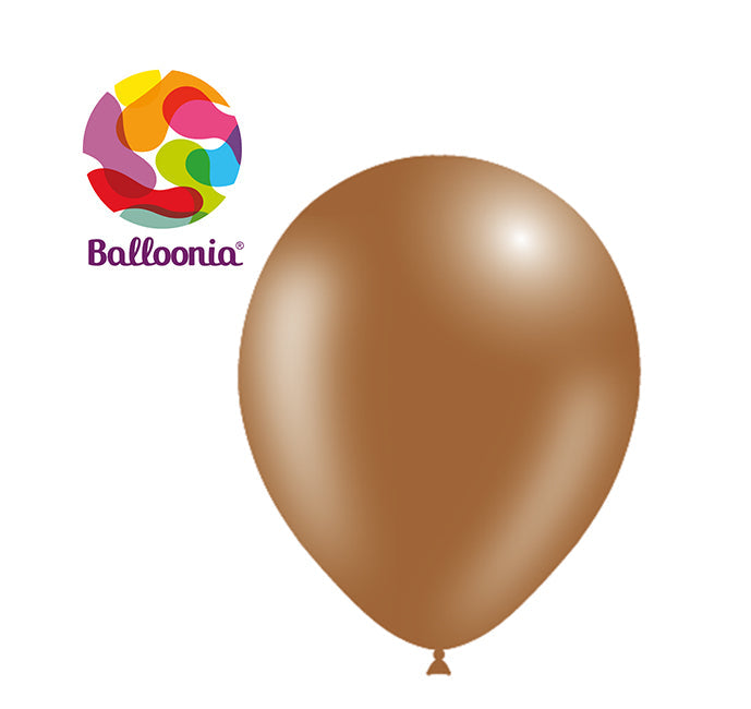 5in MARRÓN - Látex Redondo - GLOBOS Bolsa de 100