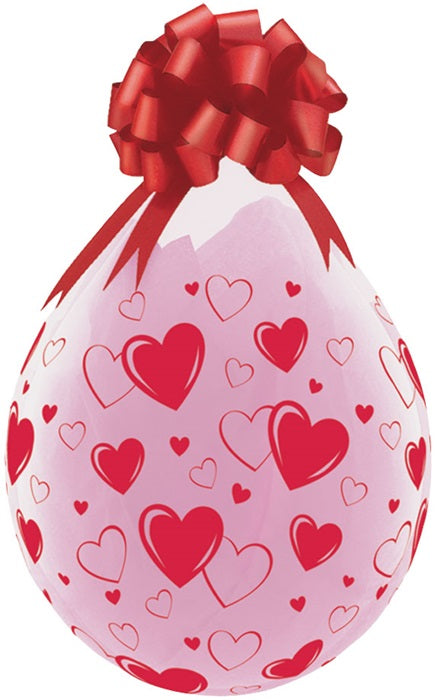 Globo de relleno Qualatex Round HEARTS y HEARTS-A-Round DIAMOND CLEAR de 18 pulgadas, bolsa de 25