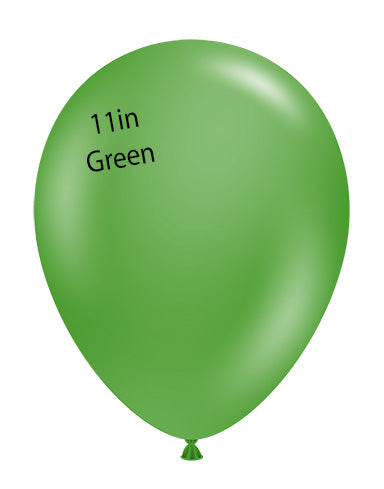 Globos TufTex redondos VERDES de 11 pulgadas, bolsa de 100