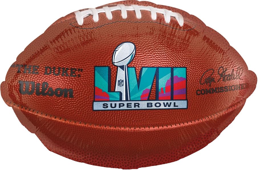 Globo de aluminio de fútbol SUPER BOWL 57 de 18 pulgadas, paquete de 5