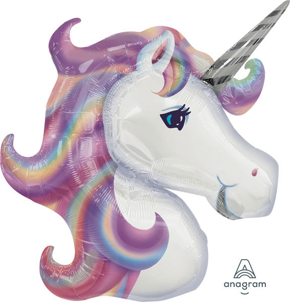 Paquete de globos metalizados de unicornio en colores pastel de 33 pulgadas