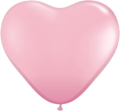 Bolsa Qualatex Heart PINK de 11 pulgadas de 100