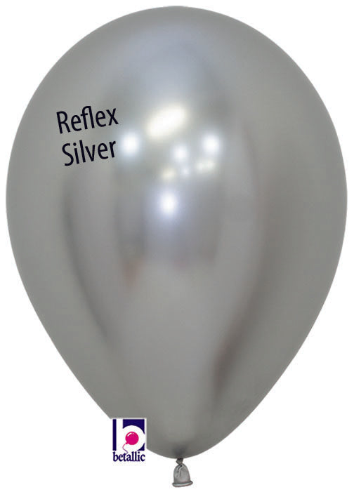 Globo de látex plateado Sempertex REFLEX de 11 pulgadas, bolsa de 50