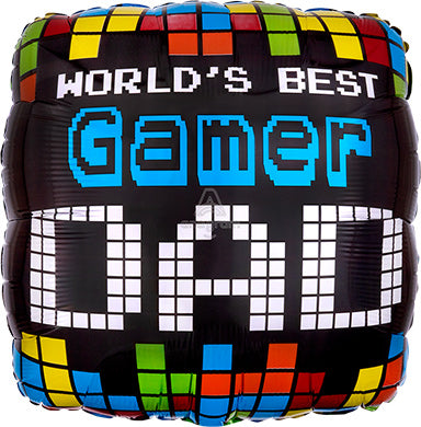 Gamer Dad de 18 pulgadas - Globo cuadrado de aluminio, paquete de 10