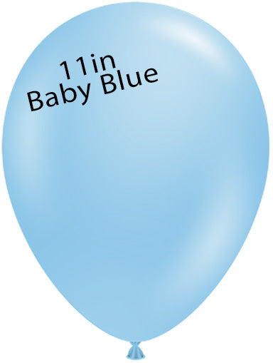 11in BABY BLUE Round TufTex Balloons - Bag of 100