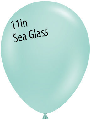 Globos TufTex redondos SEA GLASS de 11 pulgadas, bolsa de 100