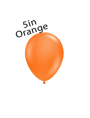 Globos TufTex redondos NARANJA de 5 pulgadas, bolsa de 50