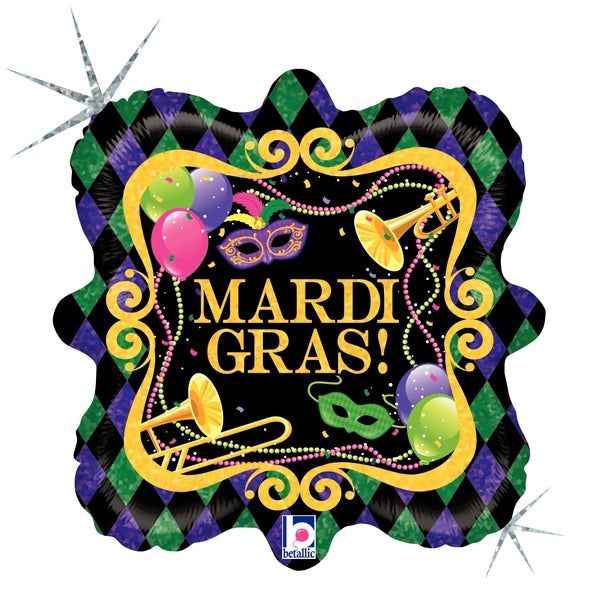 Carpa para fiesta de Mardi Gras de 18.0 in, paquete de 10