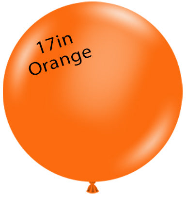 Globos TufTex redondos NARANJA de 17 pulgadas, bolsa de 50