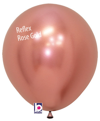 Globo de látex Sempertex REFLEX ROSE GOLD de 18 pulgadas, bolsa de 15