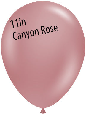 Globos TufTex redondos CANYON ROSE de 11 pulgadas, bolsa de 100