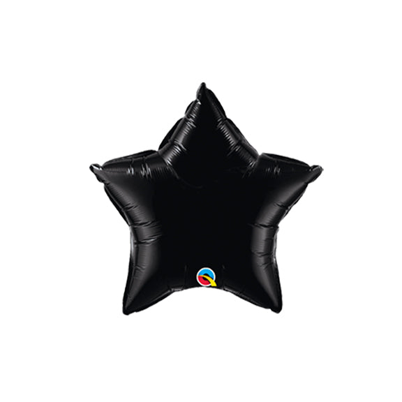 Lámina Star Qualatex de 4 pulgadas, color negro, paquete de 25